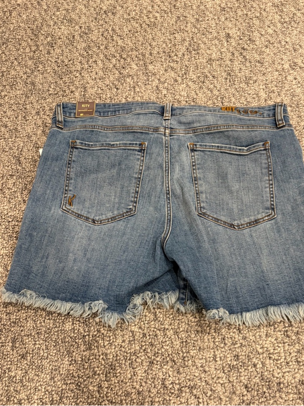 SUMMER CLEARANCE Kut from the Kloth Light Blue Distressed Frayed Hem Shorts - Picture 2 of 4